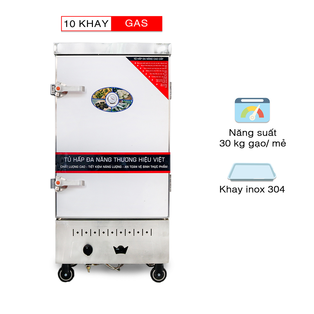 Tủ nấu cơm gas 10 khay