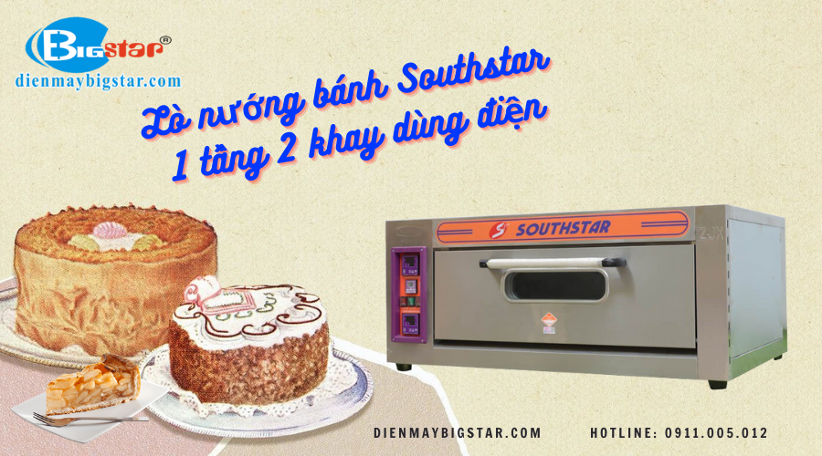 Lò nướng bánh Southstar 1 tầng 2 khay dùng điện