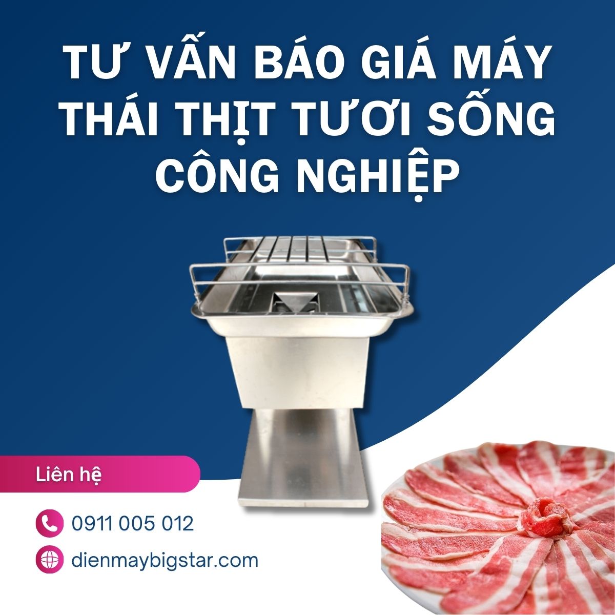 Máy thái thịt tươi sống công nghiệp