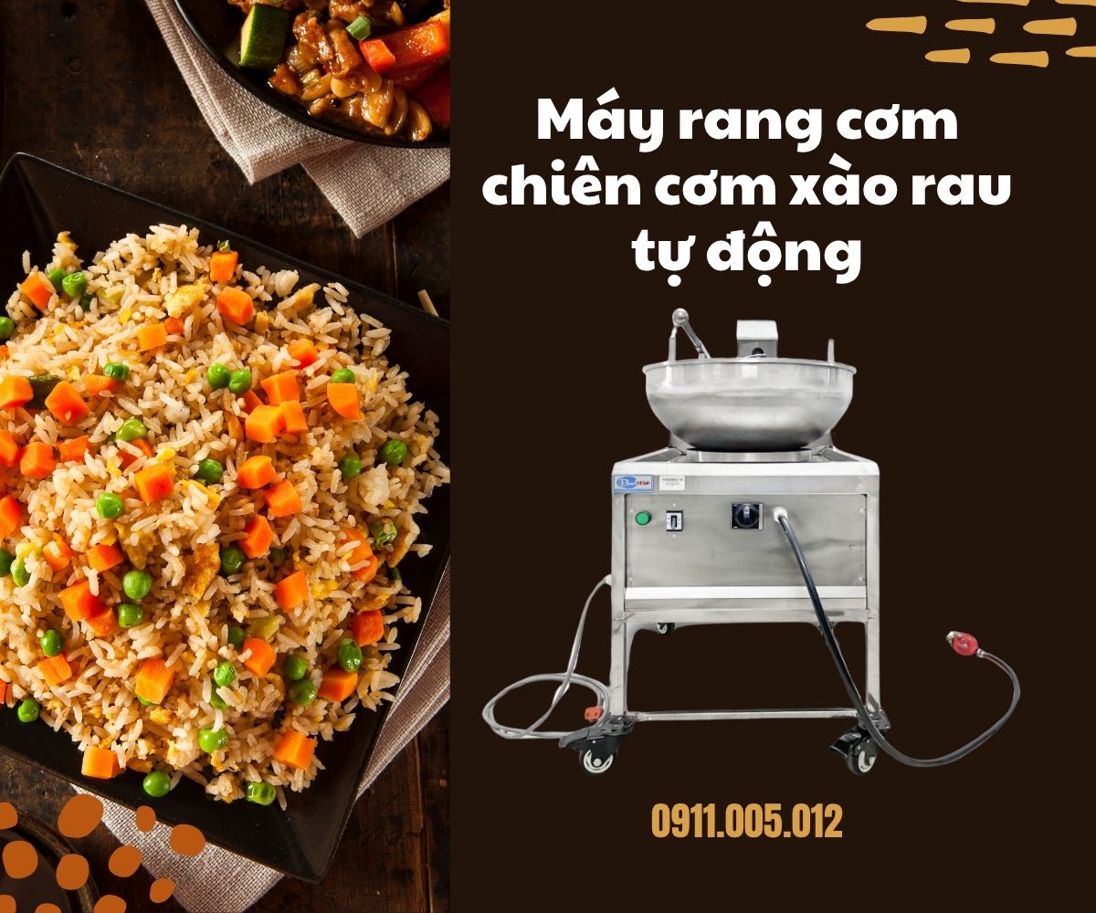 Máy rang cơm chiên cơm xào rau tự động