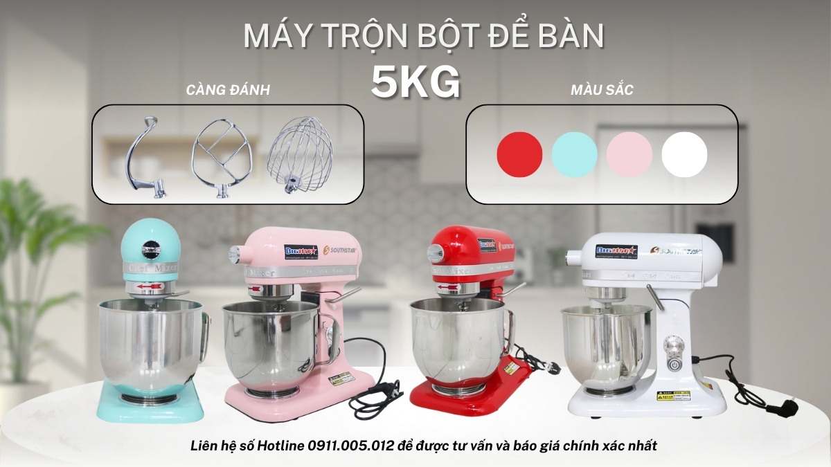 máy trộn bột để bàn 5kg